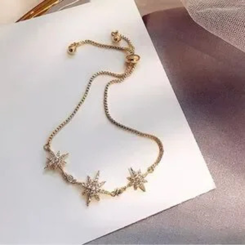 18K Star Celestial Gold Womens Bracelet 8